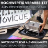 OVICUE Edelstahl Gas- & Holzkohle Steckgrill L inkl. Tasche 