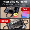 OVICUE Edelstahl Gas- & Holzkohle Steckgrill L inkl. Tasche 