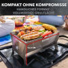 OVICUE Edelstahl Gas- & Holzkohle Steckgrill L inkl. Tasche 