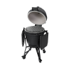 BSTRD. Large Complete Keramikgrill  -  Graphite  inkl. Abdeckhaube, BBQ Buch & Holzkohle
