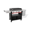 Weber Gasgrill/- Plancha Slate GPSB 76cm Premium mit Seitenkocher inkl. Grillbuch