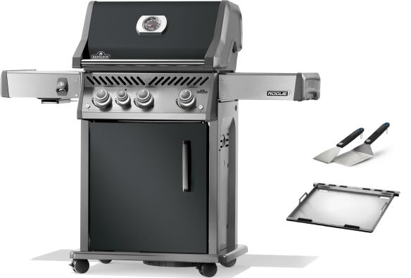 Napoleon Gasgrill Rogue PRO 425 SIB Charcoal Grau inkl. Edlestahlrost, Edelstahlpancha & 2 teiliges Plancha Tool-Set Napoleon Gasgrill Rogue PRO 425 SIB Charcoal Grau inkl. Edlestahlrost, Edelstahlpancha & 2 teiliges Plancha Tool-Set
