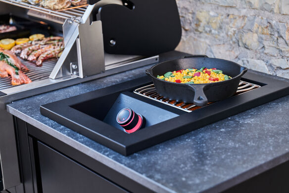 Napoleon Outdoor Küche Oasis Compact 105 mit BIG32PMK-1 inkl. Abdeckhaube & Drehspieß