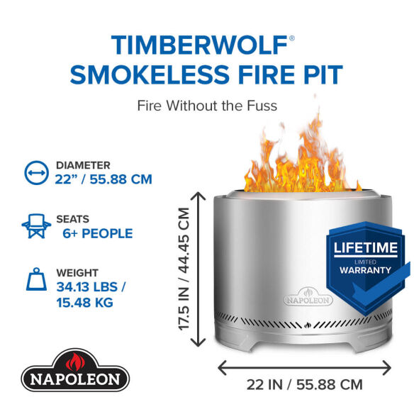 Napoleon Timberwolf Feuerstelle, Ø 57 cm, Edelstahl