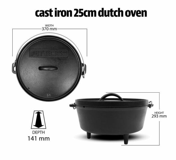 Pit Boss Dutch-Oven/- Feuertopf Set 6-teilig Gusseisen Starterset