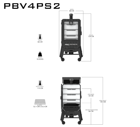 Pit Boss Vertical Pellet Smoker Räucherschrank V4P inkl. Grillbesteck