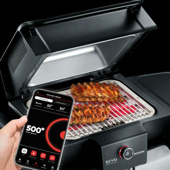 SEVERIN Elektrogrill SEVO Smart Control GTS inkl. Abdeckhaube