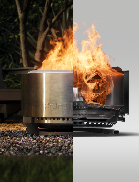 Solo Stove SET Edelstahl Feuerschale Summit 24 inkl. Abdeckhaube & Deckel