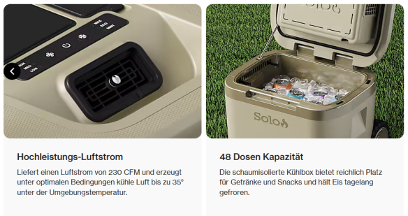 Solo Stove Windchill 30 Kühlbox + mobile Klimaanlage inkl. 17Ah Battrie