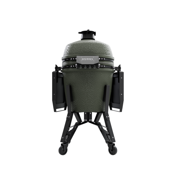 BSTRD. Pro Large Complete Keramikgrill  -  Alpine Green inkl. Abdeckhaube, BBQ Buch & Holzkohle