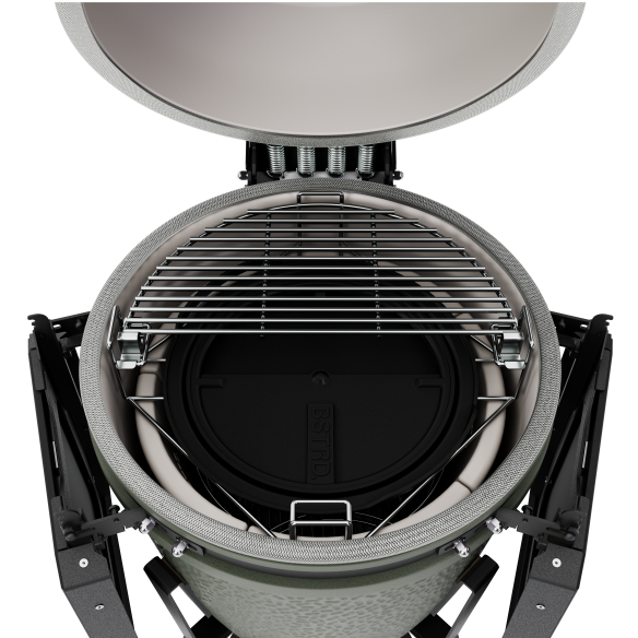 BSTRD. Pro Large Complete Keramikgrill  -  Alpine Green inkl. Abdeckhaube, BBQ Buch & Holzkohle