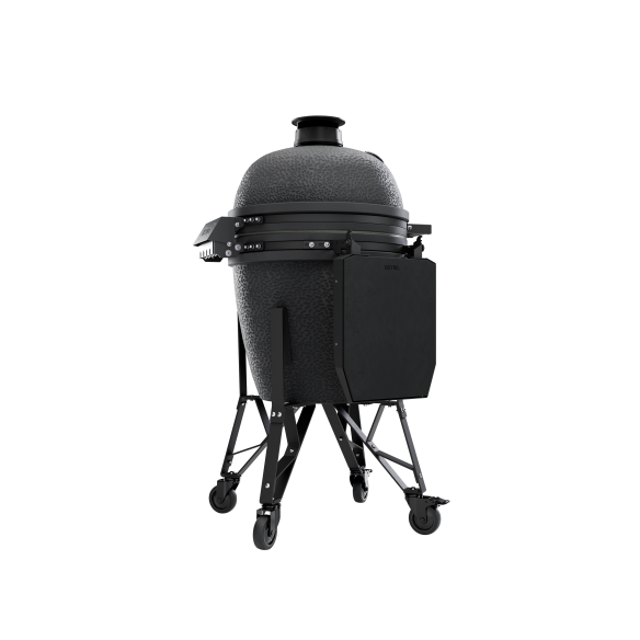 BSTRD. Large Complete Keramikgrill  -  Graphite  inkl. Abdeckhaube, BBQ Buch & Holzkohle