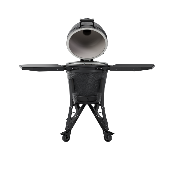 BSTRD. Medium Complete Keramikgrill | Graphite inkl. Abdeckhaube, BBQ Buch & Holzkohle