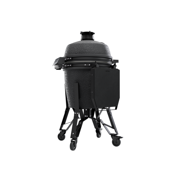 BSTRD. Pro Large Complete Keramikgrill  -  Graphite inkl. Abdeckhaube, BBQ Buch & Holzkohle