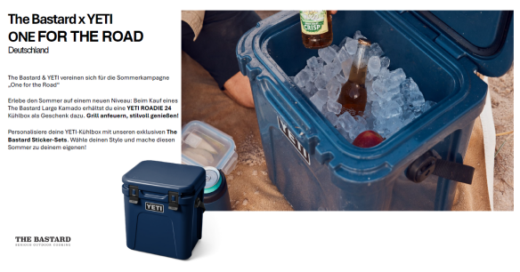 The Bastard Keramikgrill VX Large Complete inkl. Zubehör Set + Yeti Roadie 24 Kühlbox