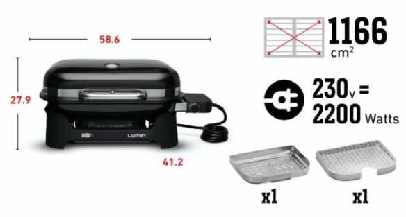 Weber Elektrogrill Lumin Compact Black Edition 2023