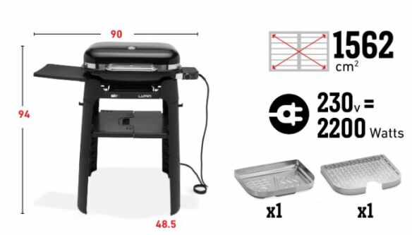 Weber Elektrogrill Lumin Stand Black Edition 2023