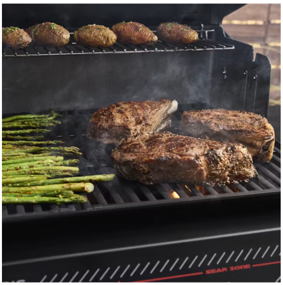 Weber Gasgrill Genesis E-330WR, Stealth Edition, inklusive Drehspieß