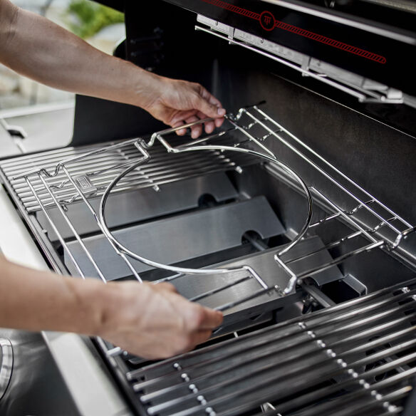 Weber Gasgrill Smart Summit FS38X Smart Grill - Black inkl. Plancha- Set