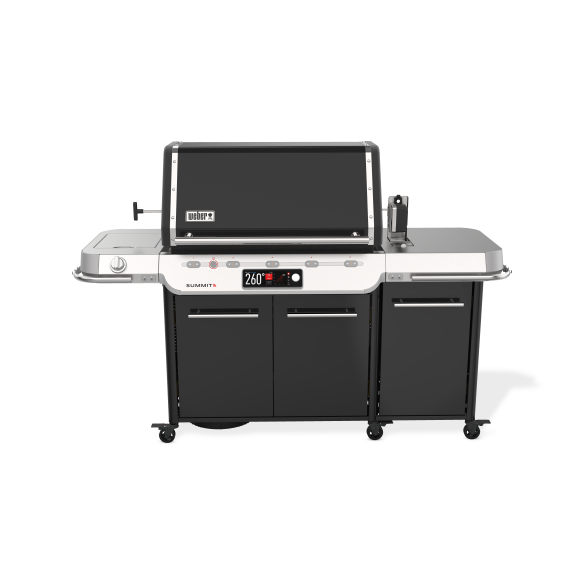 Weber Gasgrill Smart Summit FS38X Smart Grill - Black inkl. Plancha- Set