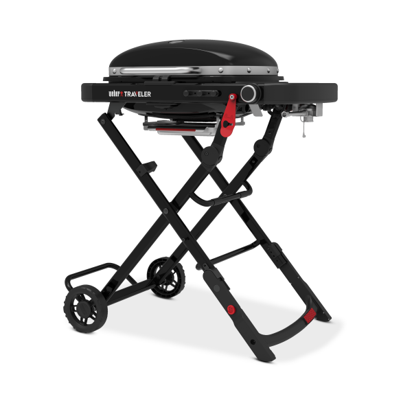 Weber Gasgrill Traveler Compact Gasgrill - Black inkl. Grillbürste