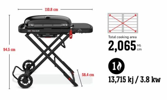 Weber Gasgrill Traveler Stealth 2024