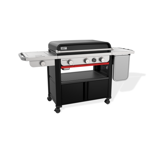 Weber Gasgrill/- Plancha Slate GPSB 76cm Premium mit Seitenkocher inkl. Grillbuch