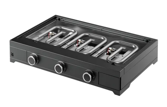 WMF Edition One Plancha-Set mit Wagen, 75 cm, Gas inkl. Abdeckhaube