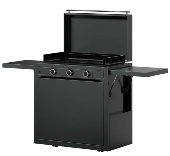 WMF Edition One Plancha-Set mit Wagen, 75 cm, Gas inkl. Abdeckhaube